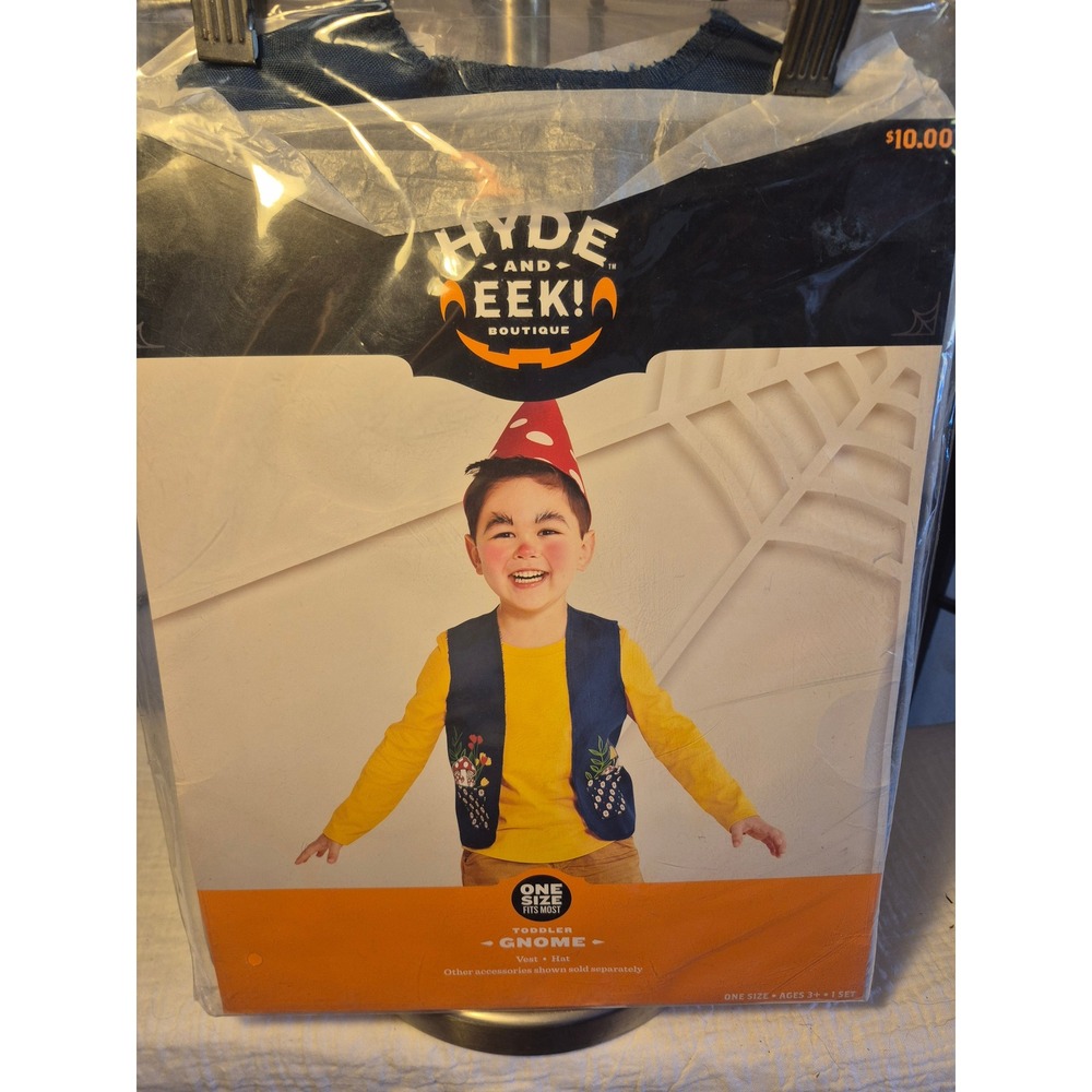 Hyde and Eek Boutique Toddler Gnome Costume Set Vest and Hat One Size Fits Most